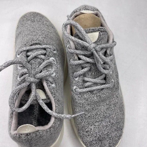 Allbirds wool runners Light dapple grey cream sole womens Tennis Shoe Sz 7. - Picture 11 of 11